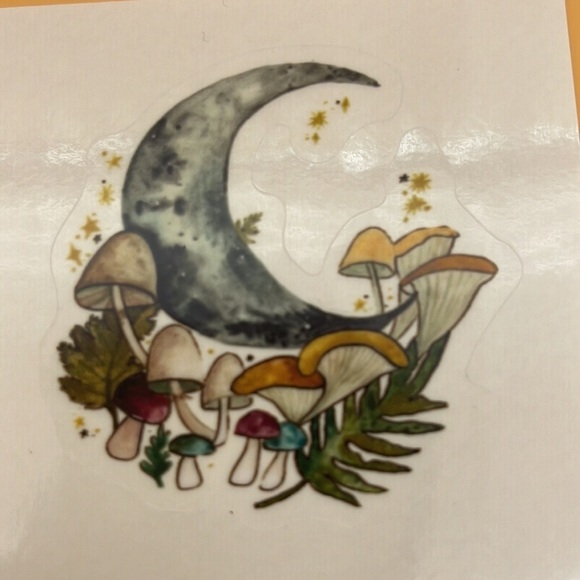 Mushroom Moon Hannah Margaret Illustrations Sticker 3" x 3" (For Bundles Only) - Picture 1 of 3